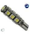 GloboStar® T10 W5W 21540 Λαμπτήρας LED T10 Can Bus με 13 SMD 5050 3.22W DC 12-16V IP20  660lm 120° Ψυχρό Λευκό